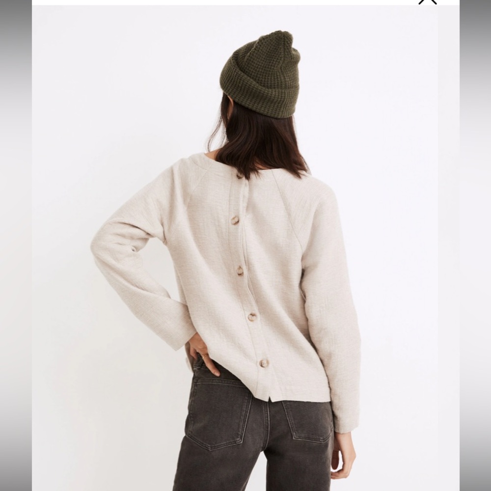 MADEWELL Waffle Button-Back Top Size XS